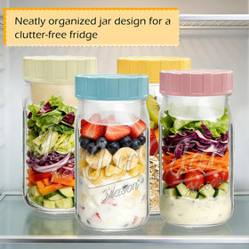 Accguan macaron colored lids help color-code meals for quick organization