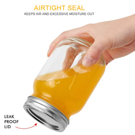 Accguan 16oz jars ideal for jams, sauces, pickles, and dry ingredients.