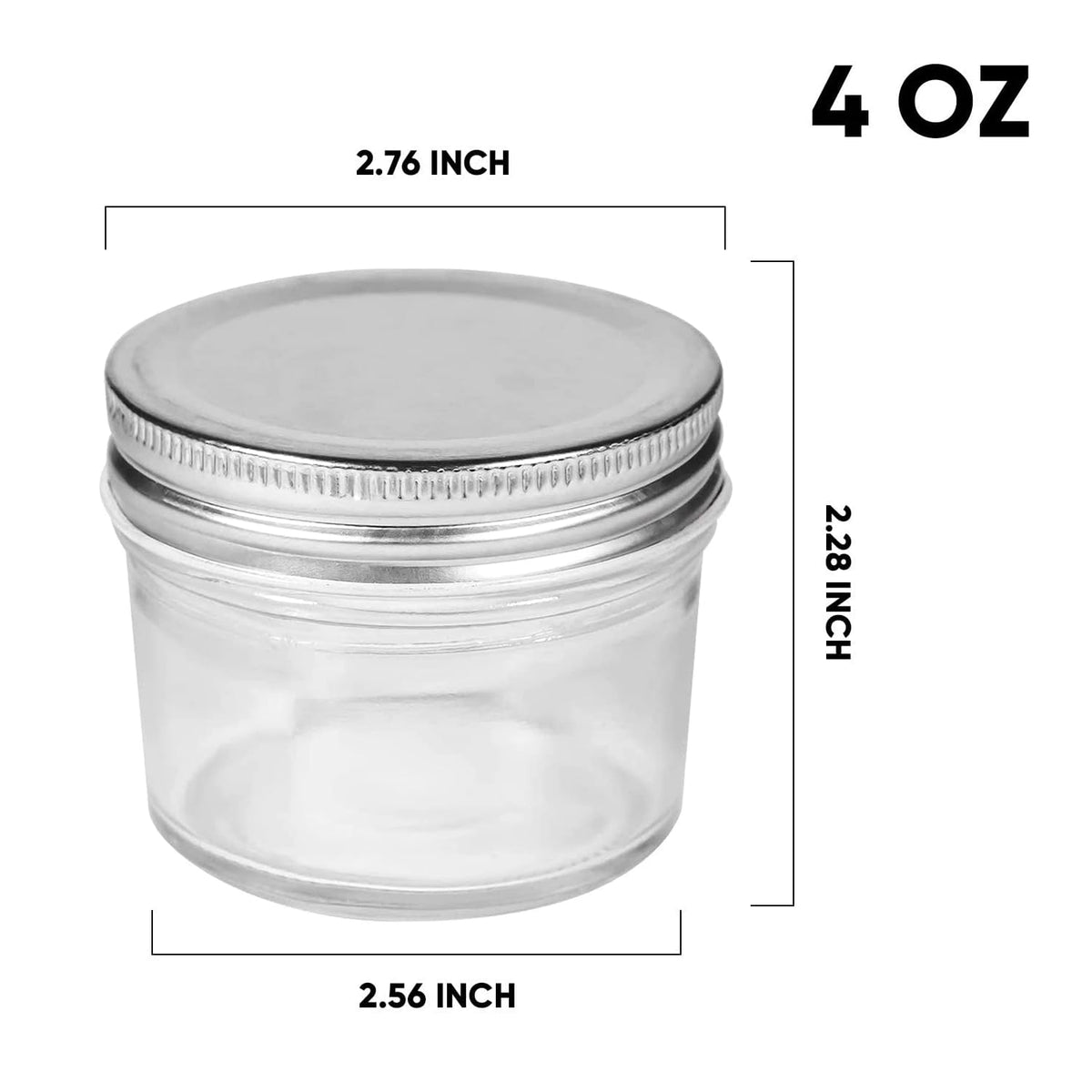 Accguan mason jar with silver lid 40-pack for organized kitchen storage