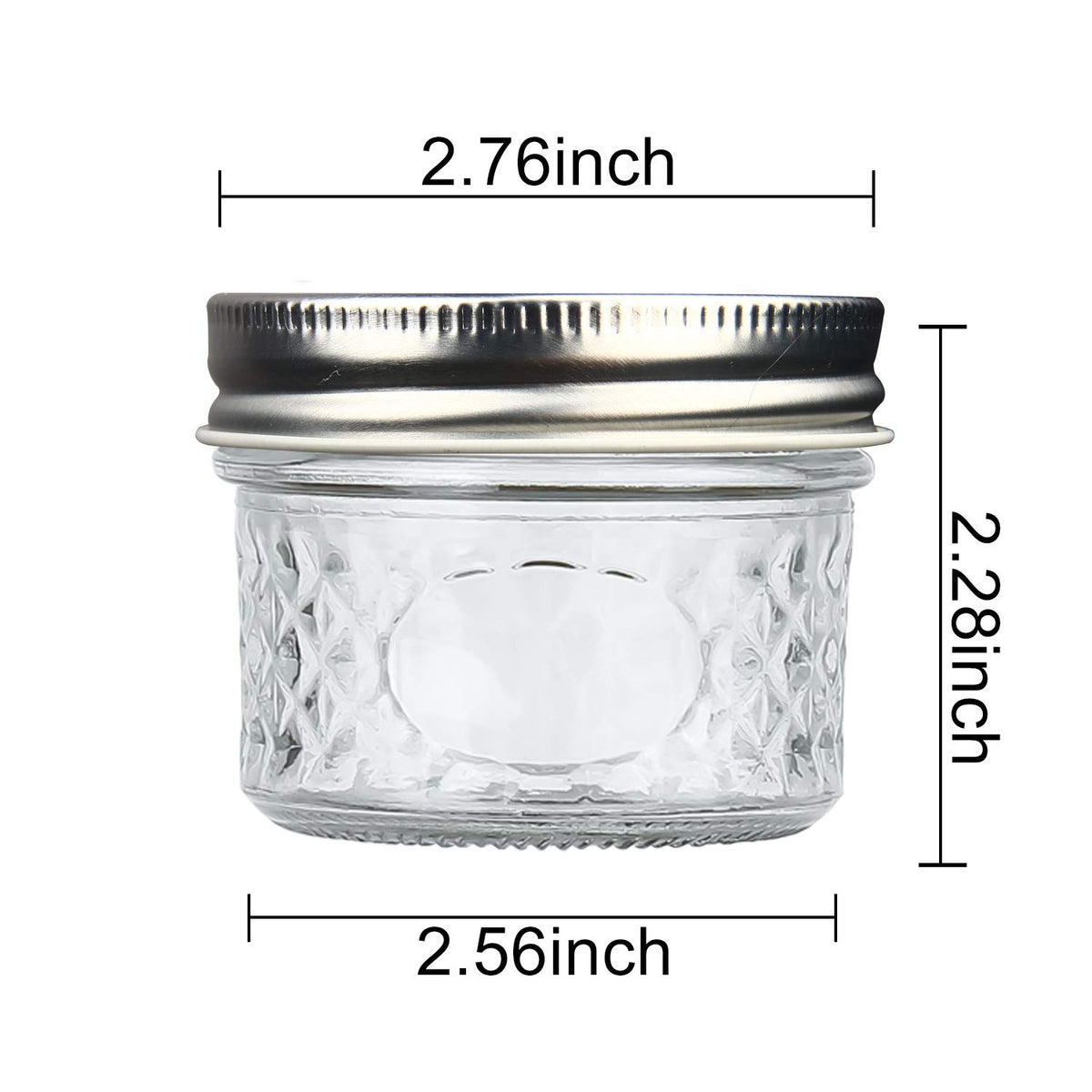 Accguan 4oz honey jar with silver lid for gifting or pantry storage