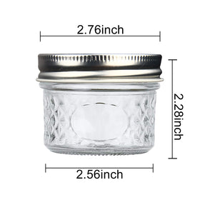 Accguan 4oz honey jar with silver lid for gifting or pantry storage