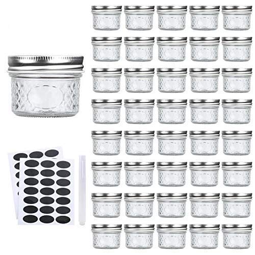 Accguan mini mason jar 4oz jam with silver lid for fresh preserves
