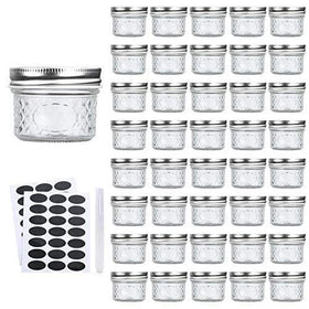 Accguan mini mason jar 4oz jam with silver lid for fresh preserves
