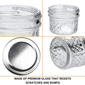 Accguan silver-lid jars 4oz ideal for spices and organized kitchen shelves