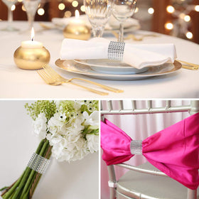 Accmor napkin ring silver buckle adds a festive centerpiece accent