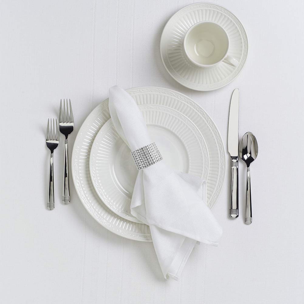 Accmor napkin ring silver buckle for wedding and party decor