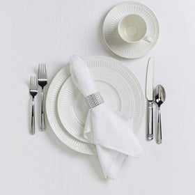 Accmor napkin ring silver buckle for wedding and party decor