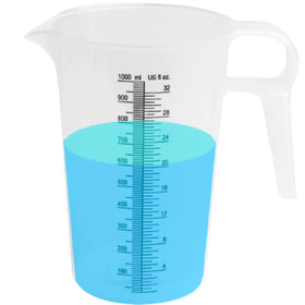 ACCUPOUR 32oz measuring pitcher side view for chemical and oil applications.
