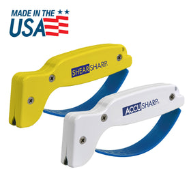 ACCUSHARP ShearSharp scissor sharpener sharpening general-purpose scissors with safety guard.