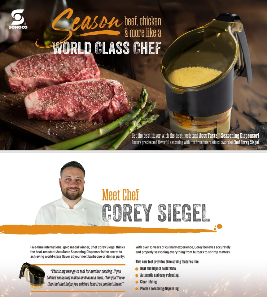 AccuTaste professional design suits home cooks and chefs alike.