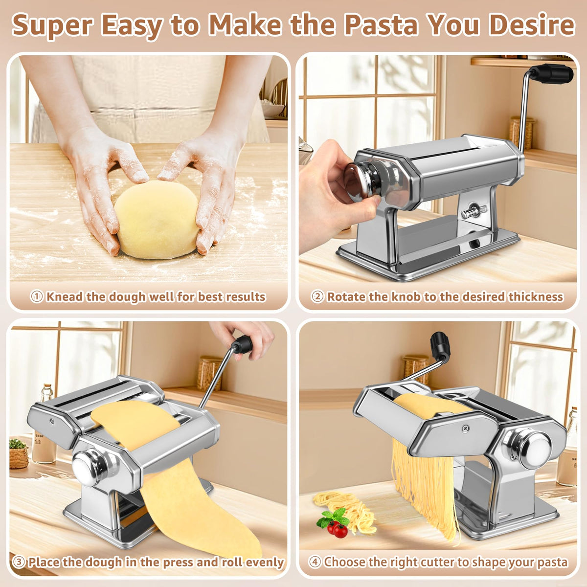 AceChef table clamp keeps the machine steady during rolling and cutting