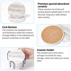 Acejoz coasters are easy to clean with a damp cloth.
