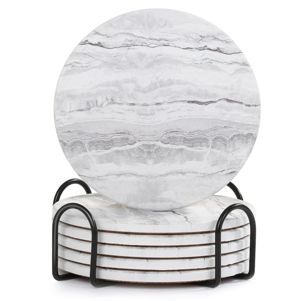 Acejoz drink coasters with holder guard surfaces and keep a tidy coffee table.