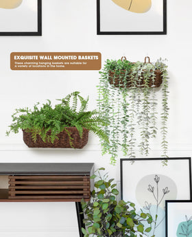 AceList living room boho wall basket brown accents decor while saving space.