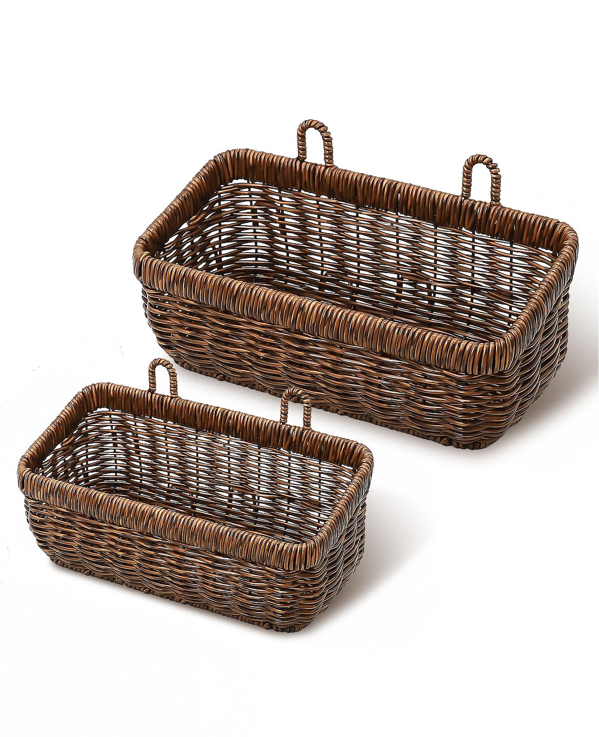 AceList wall hanging basket oversized brown with boho weave for versatile storage.