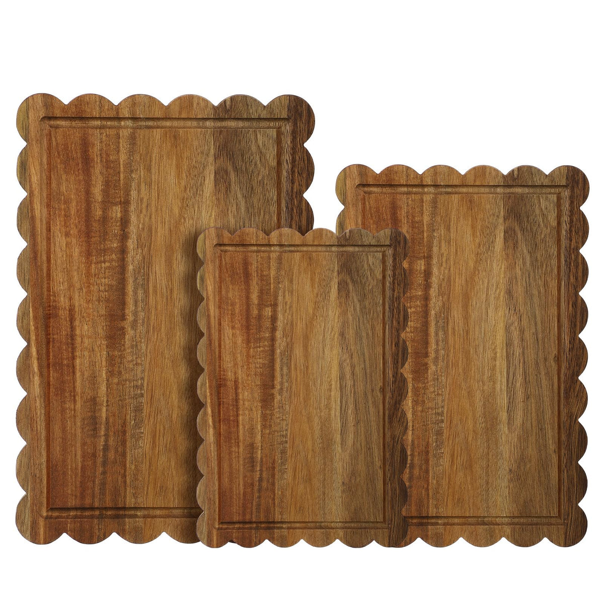 Acellegic acacia cutting boards set ready for everyday prep and grazing.