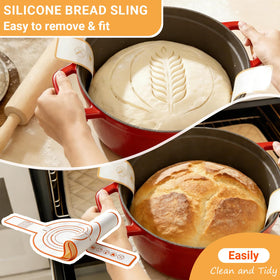 Acessorz fabric bread bag protects shaped dough while resting.