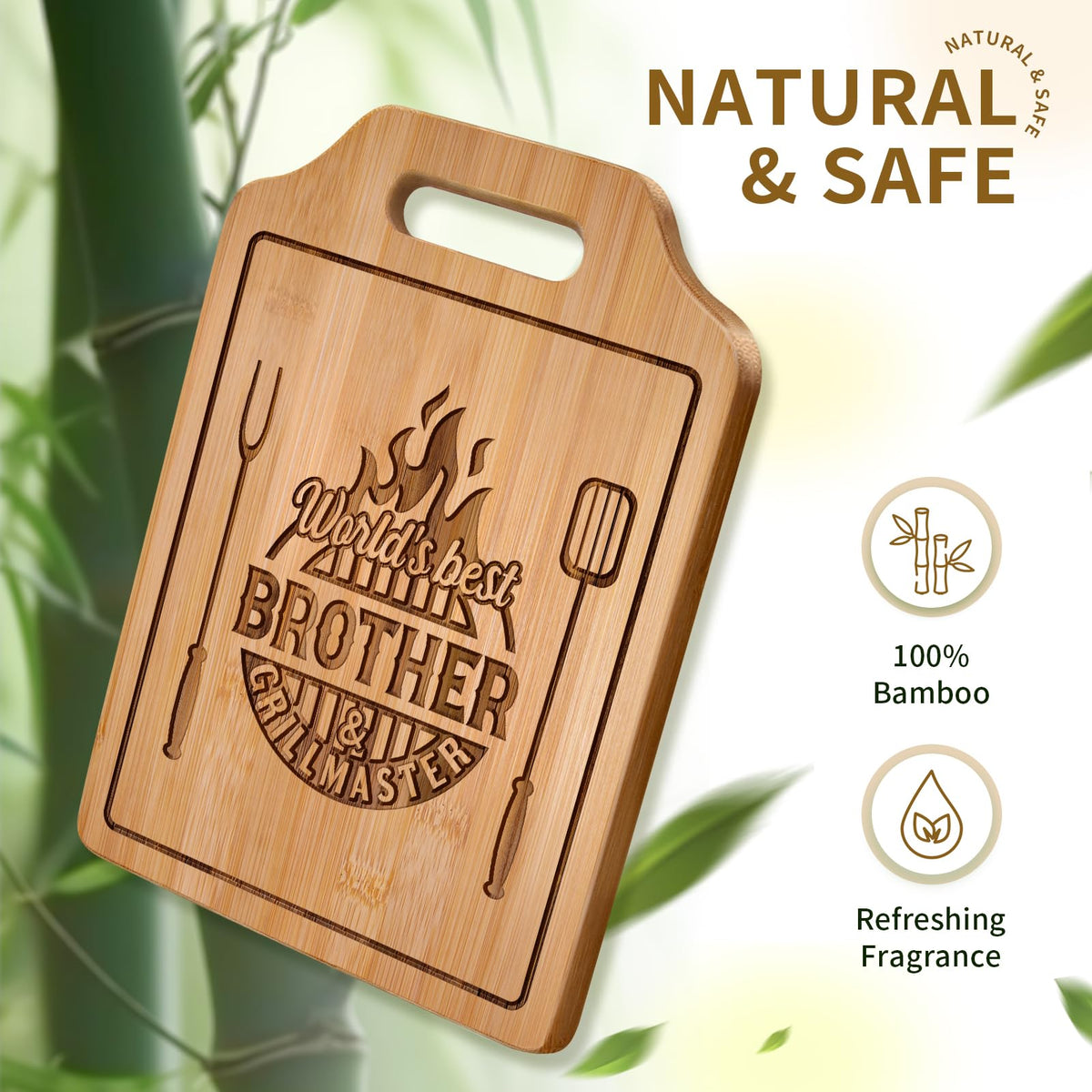 AceThrills engraved cutting board highlighting World’s Best Brother