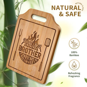 AceThrills engraved cutting board highlighting World’s Best Brother