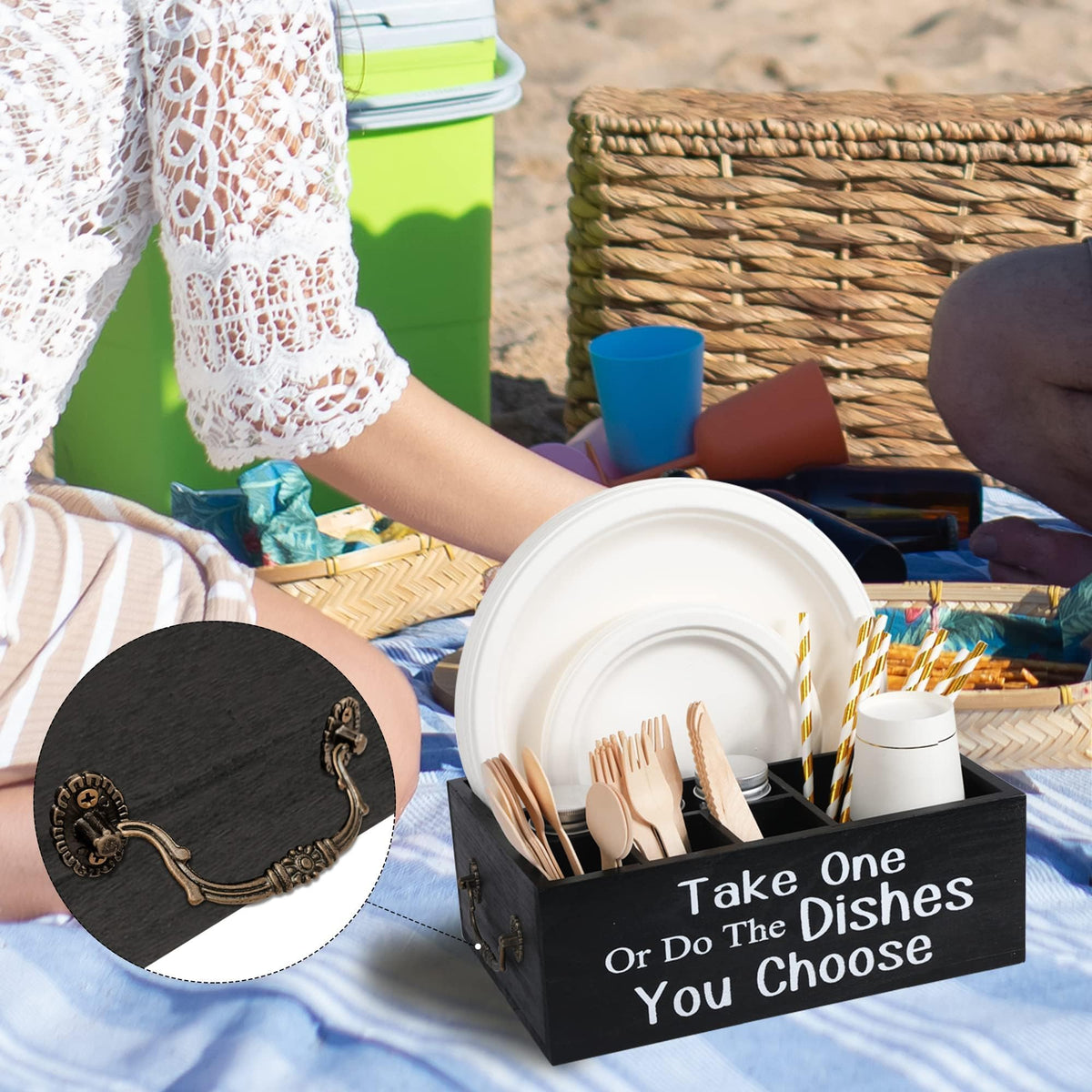 ACIAZAAZ kitchen dispenser multipurpose use, ideal for picnics and BBQs