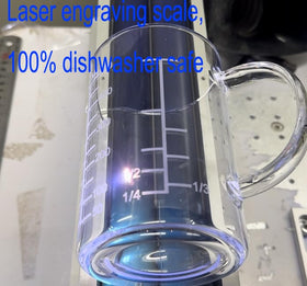 Ackers inner back engraving helps read liquid capacity at a glance