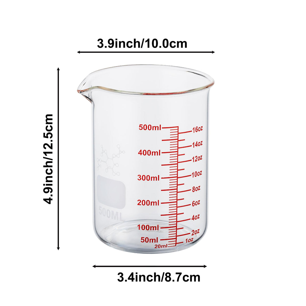 Ackers BORO3.3 V-spout pouring reduces drips during cooking.