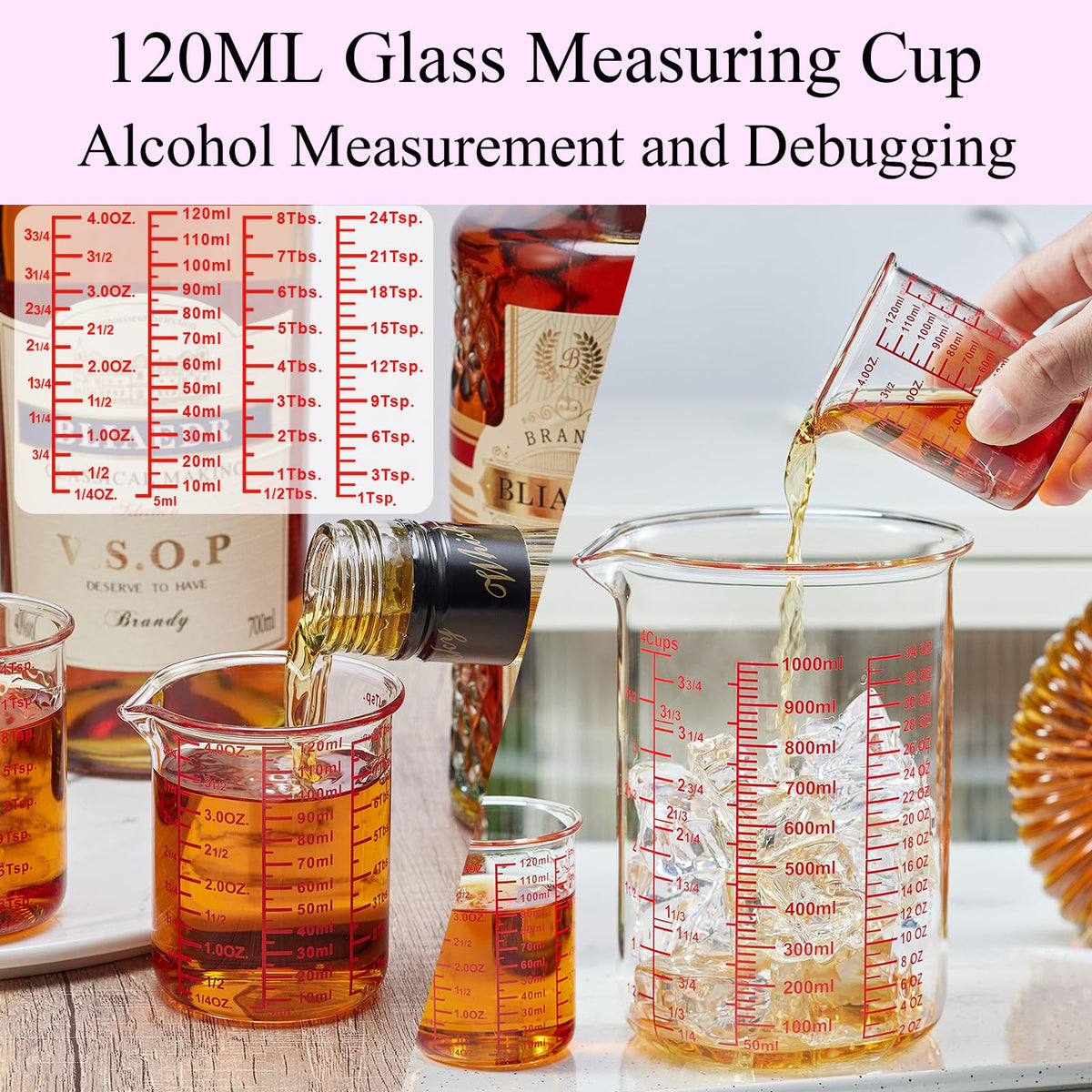 Ackers BORO3.3 seven-piece set includes multiple sizes for liquids and ingredients.