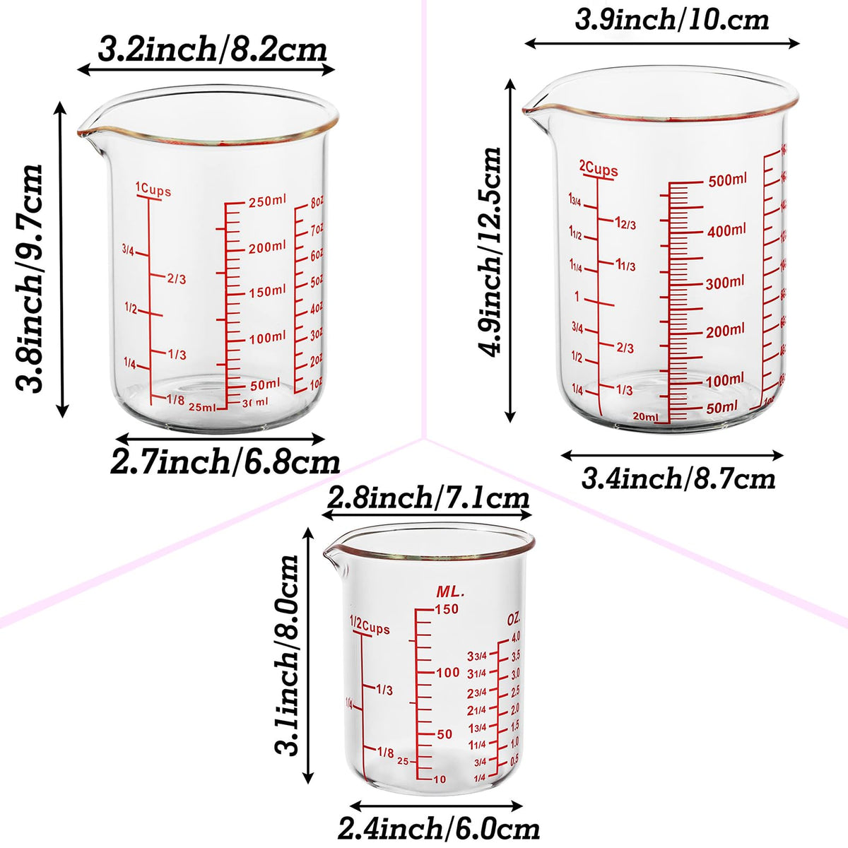 Ackers BORO3.3 pour-spout design reduces drips.