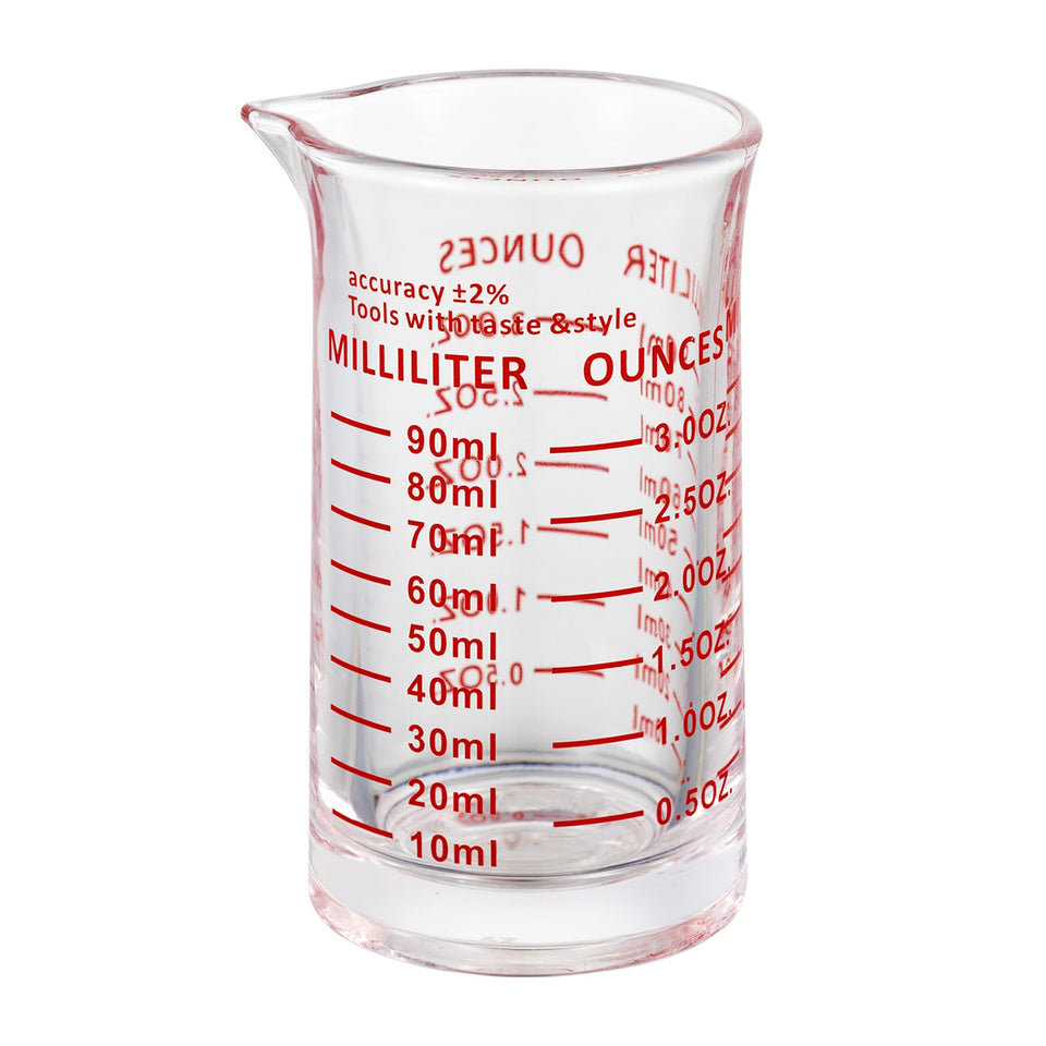 Ackers BORO3.3 3oz shot-glass pour for precise cocktail measurements.