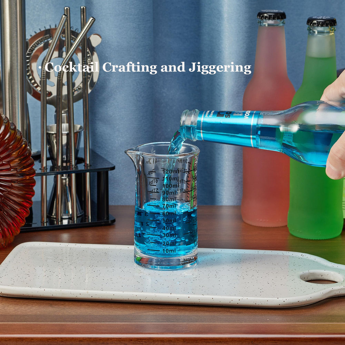 Ackers BORO3.3 4oz glass measuring cup borosilicate glass durability