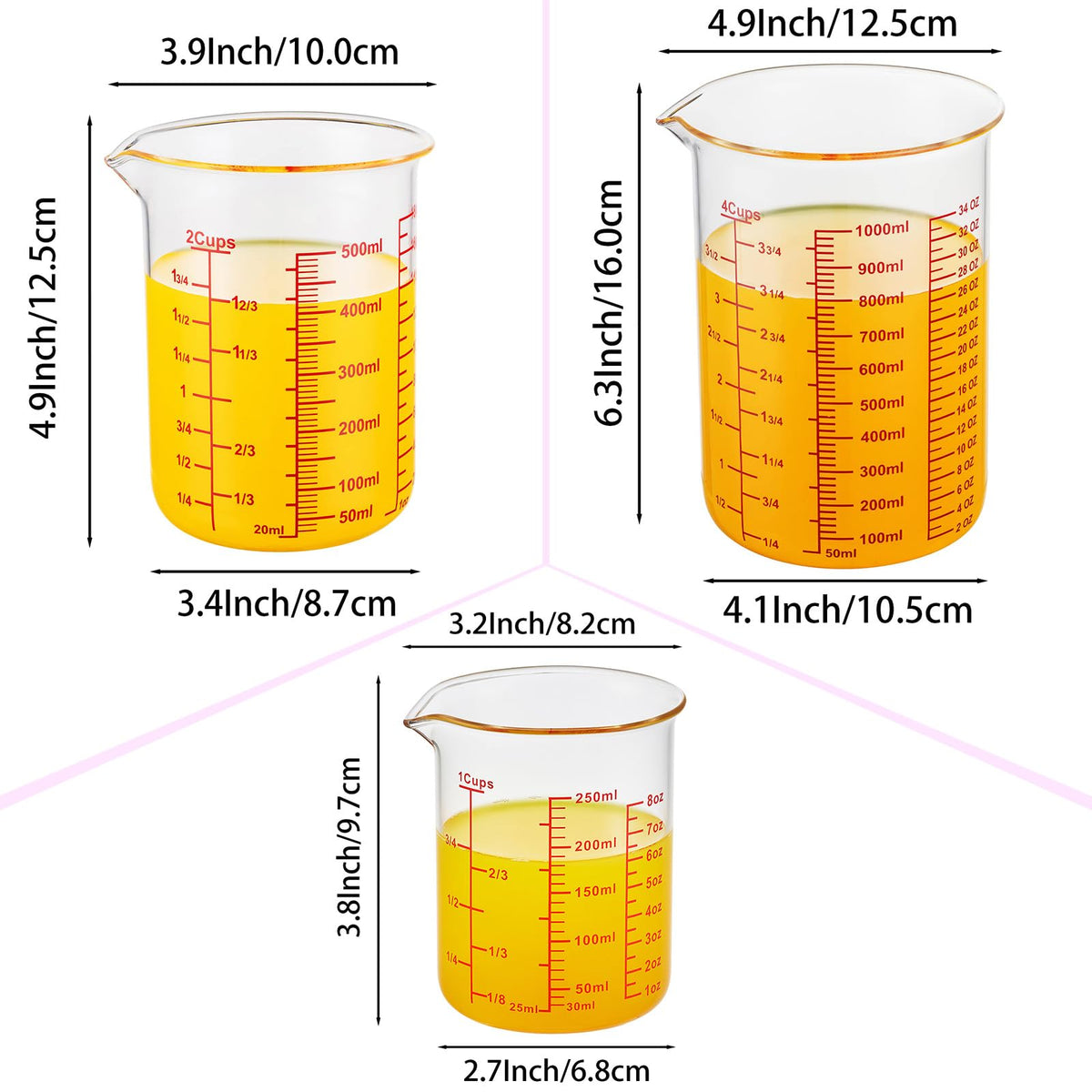 Ackers BORO3.3 easy-pour design helps reduce spills during cooking.