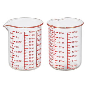 Ackers BORO3.3 measuring cup with clear pour spout for precise liquid measurement.