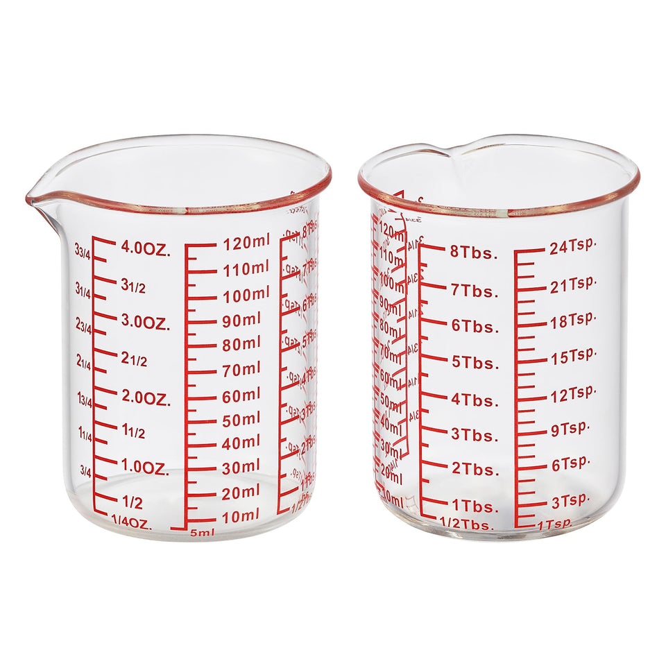 Ackers BORO3.3 measuring cup with clear pour spout for precise liquid measurement.