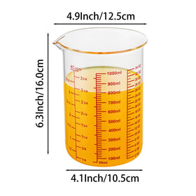 Ackers BORO3.3 measuring cup has 1000 ml capacity for standard recipes.