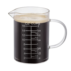 Ackers BORO3.3 easy to read measurements in cups, ml, and oz.