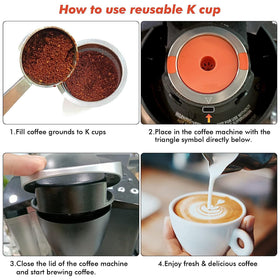 ACOFEM dishwasher-safe K cup in use during brewing