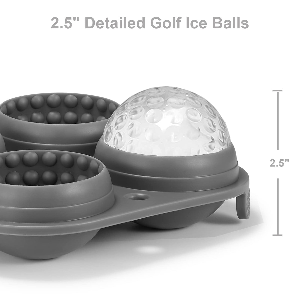 ACOOKEE Golf Ice Tray in use with silicone mold and seal