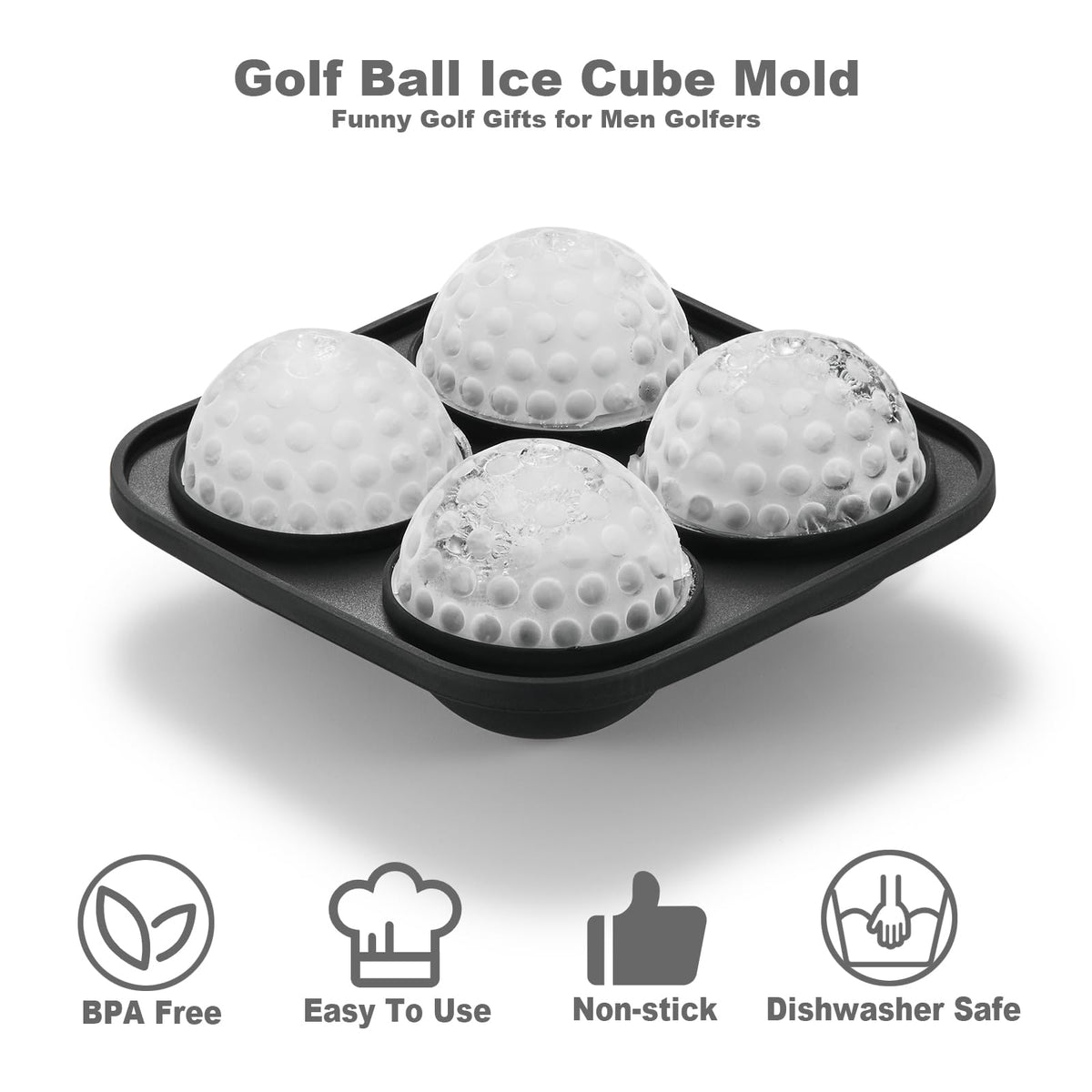 ACOOKEE novelty golf ice mold for drinks, reducing melt and preserving flavor.