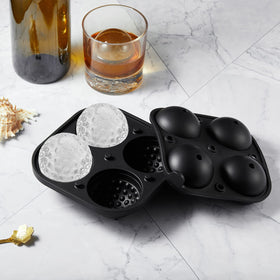 ACOOKEE silicone golf ice-cube tray showing leak-free construction for easy freezing.
