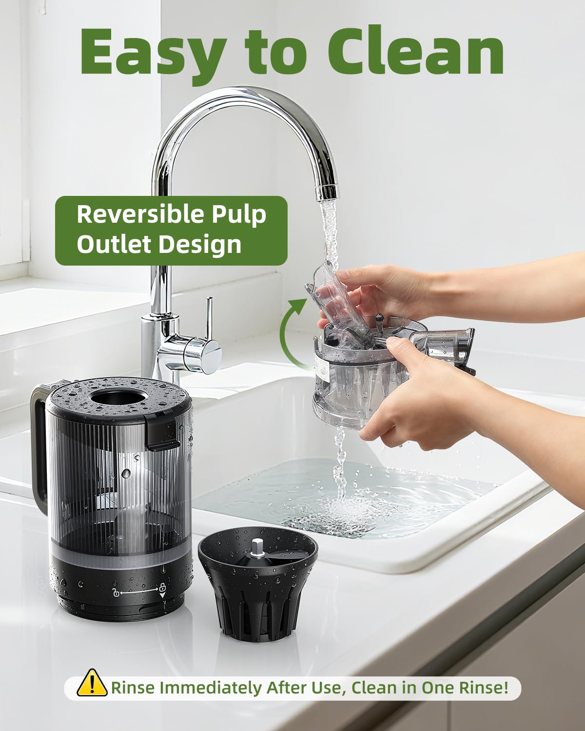 ACoqoos Cold Press Juicer 1.8L hopper for batch juicing.