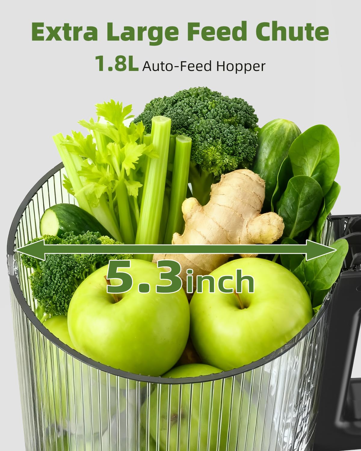 ACoqoos Cold Press Juicer front view showing control panel and sleek black finish.