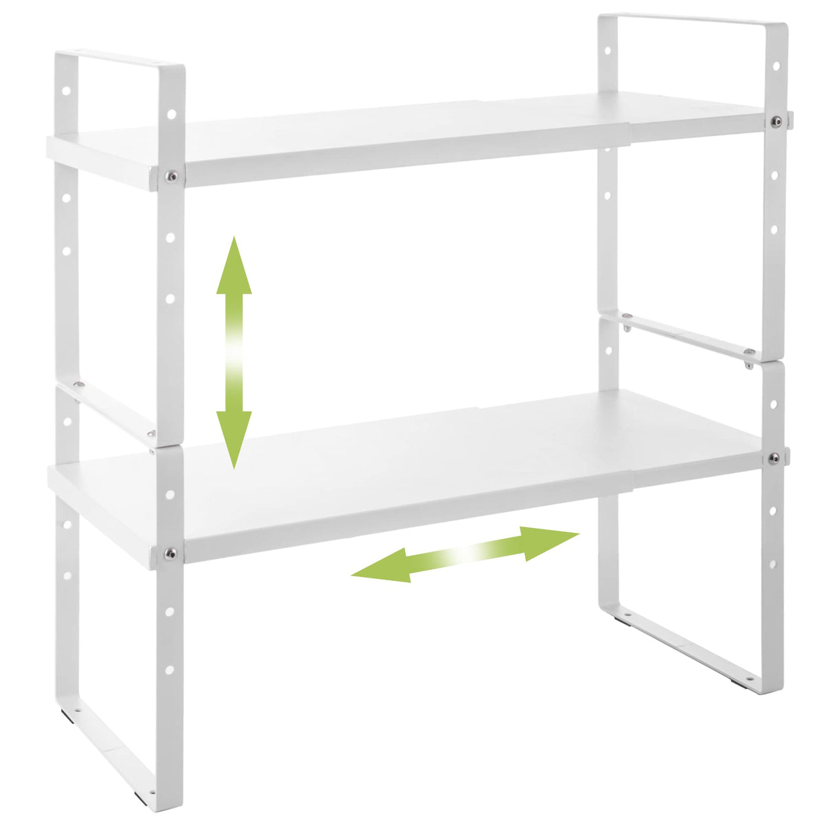 Across-Star expandable cabinet shelf rack with adjustable length for flexible space.