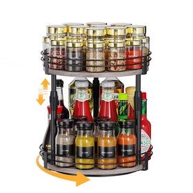 Across-Star lazy-susan organizer on countertop for easy spice access