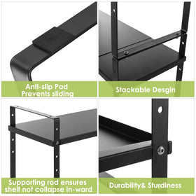 Across-Star High-capacity design holds up to 80 lbs on sturdy shelves