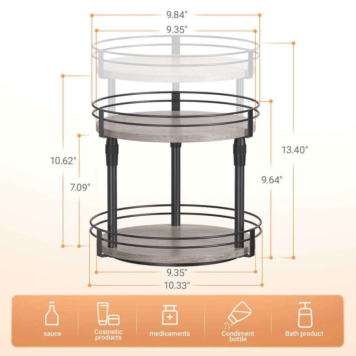 Across-Star raised wire fence prevents spills during rotation