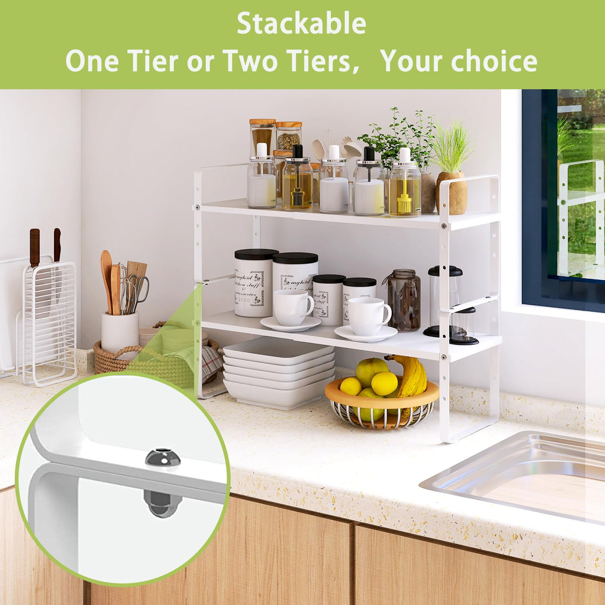 Across-Star strong metal construction supports bottles, cans, and cookware securely.