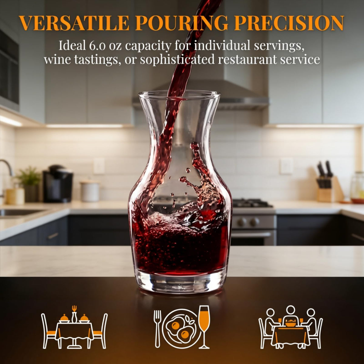 Acshio elegant classic wine carafe design on table