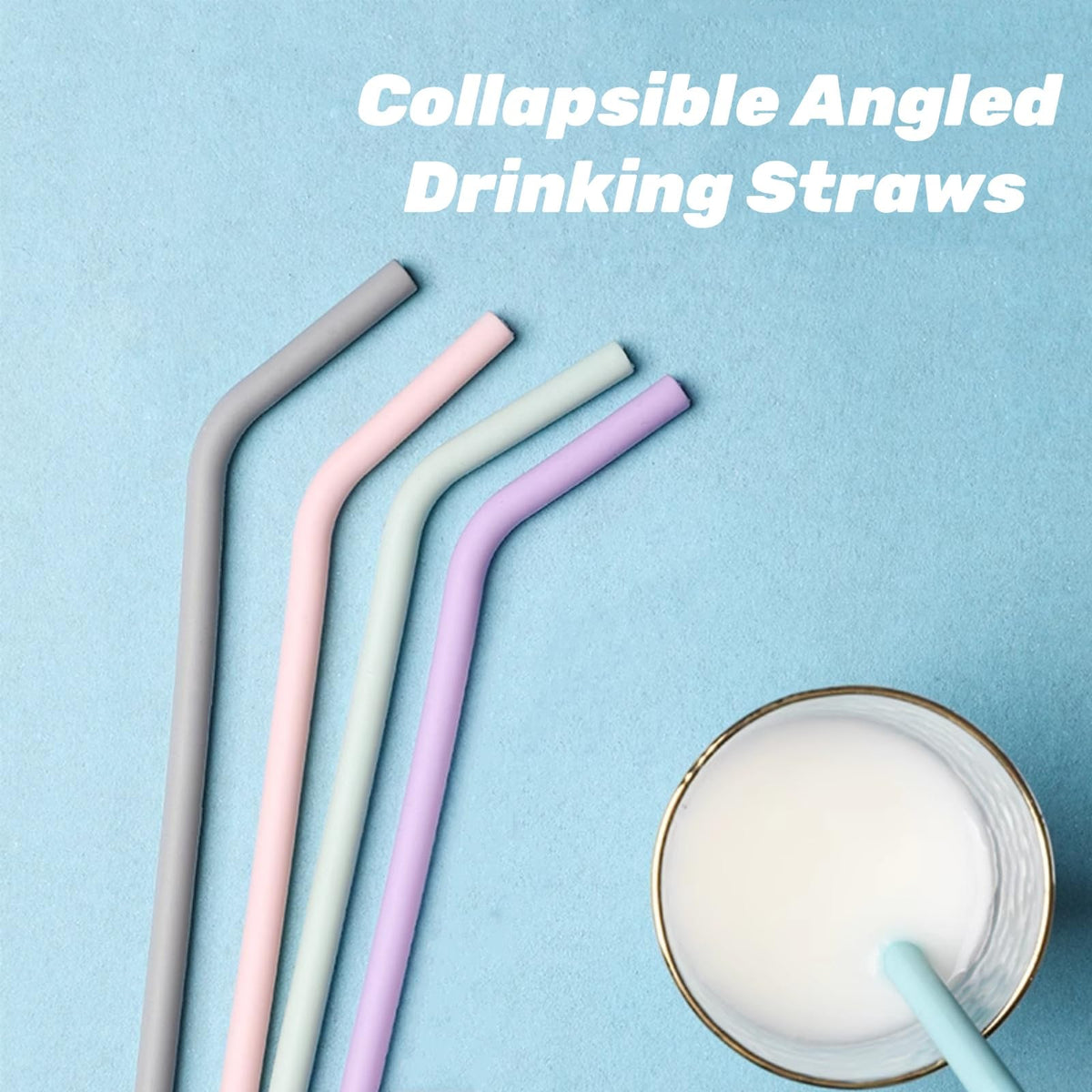 Acshio high-heat resistant silicone straw for versatile drinks.