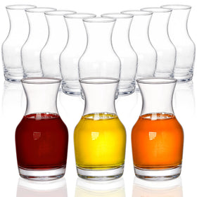 Acshio 12-piece wine carafe set in clear glass for 6 oz pours