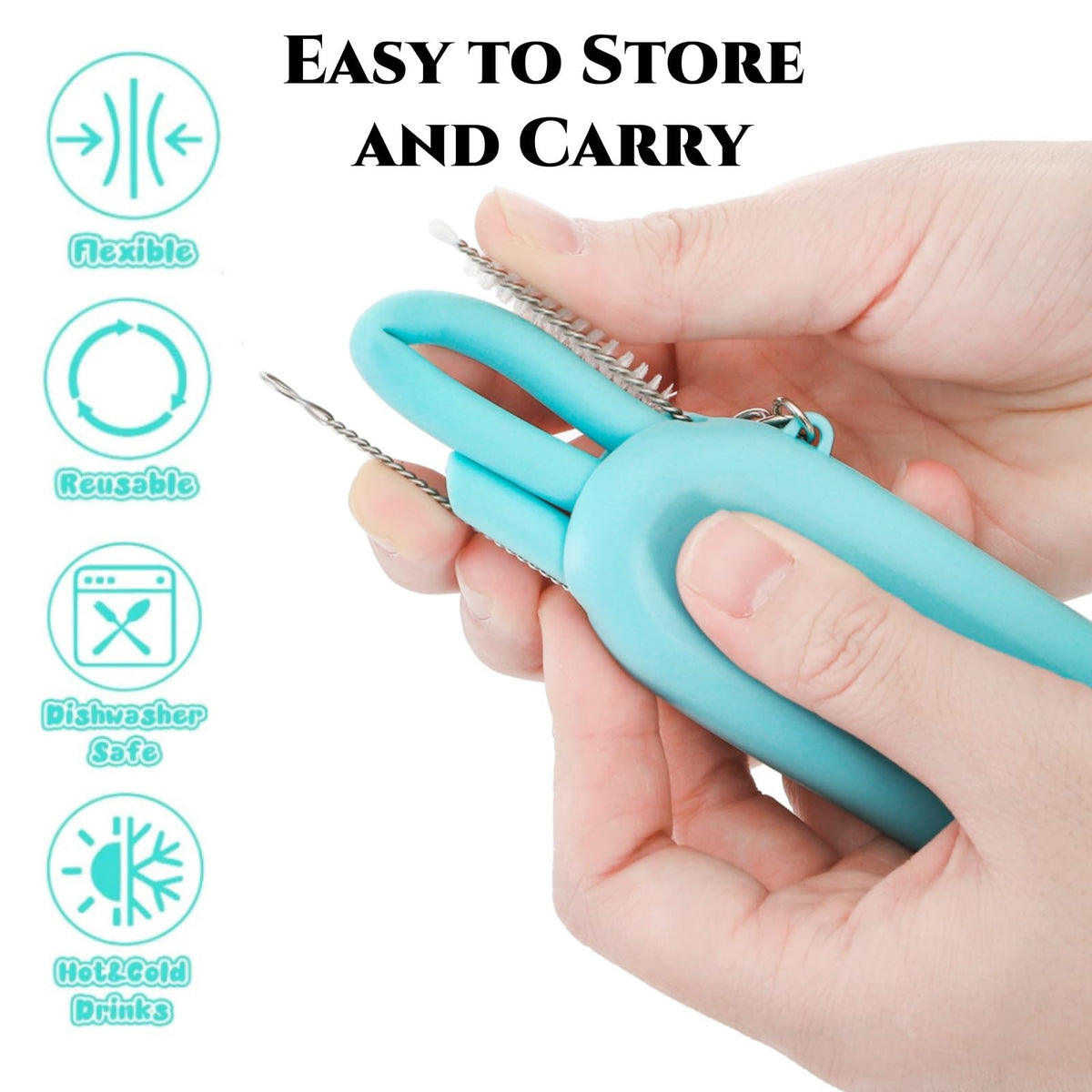 Acshio straw cleaning brushes, easy maintenance for quick refresh.